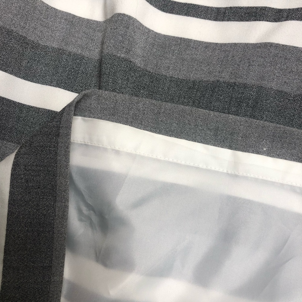Calvin Klein Gray/White Striped Shortsleeve Belted Dress Size 6P - Picture 5 of 8